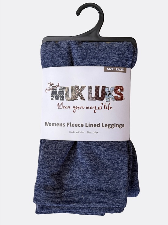 Muk Luks Pants - MUK LUKS Fleece Lined Leggings Navy Blue 1X/2X NWT